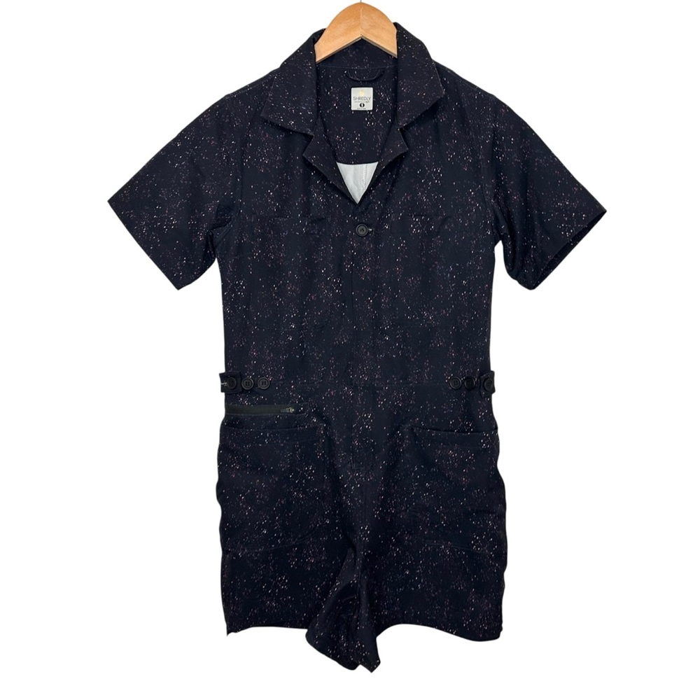Shredly Womens Cycling Trail Romper Size Small Galaxy Splatter Short Sleeve - Picture 3 of 9